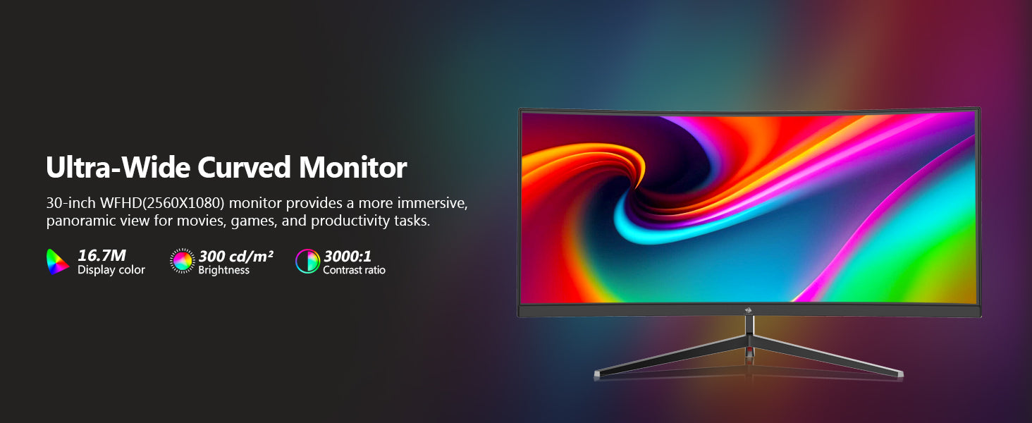 Z-EDGE UG30 Curved Gaming Monitor 30