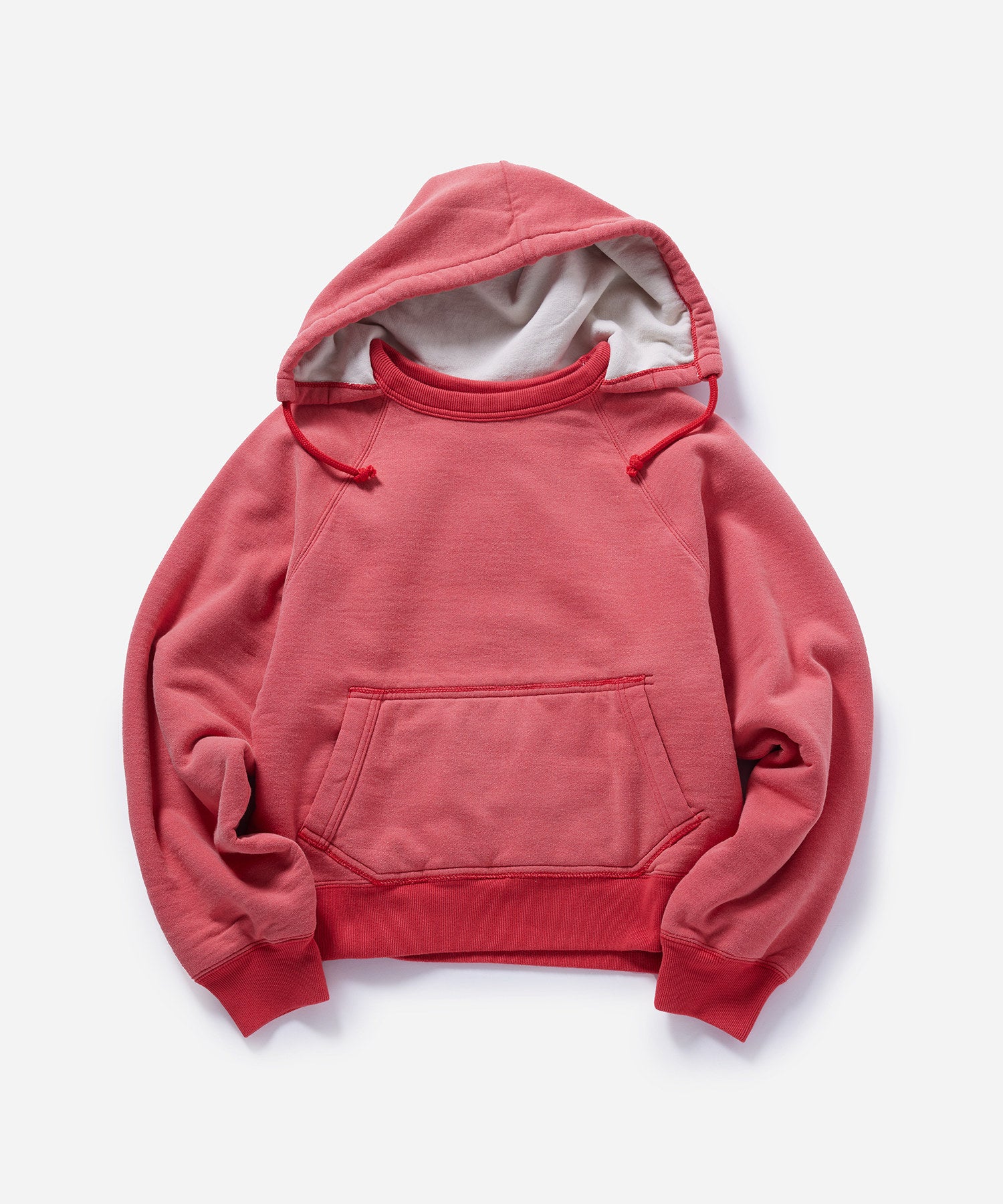 店舗在庫 - WOMEN【FUMIKA UCHIDA】2-TONE PULLOVER HOODIE - レッド