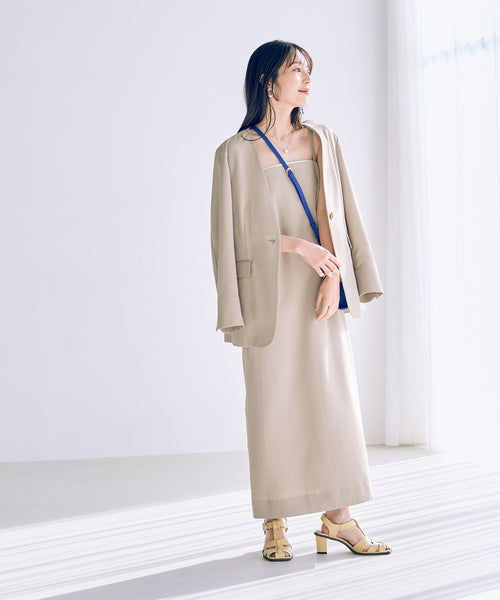 VIS(ビス) / 【洗える・接触冷感】美easyノーカラーVネックジャケット