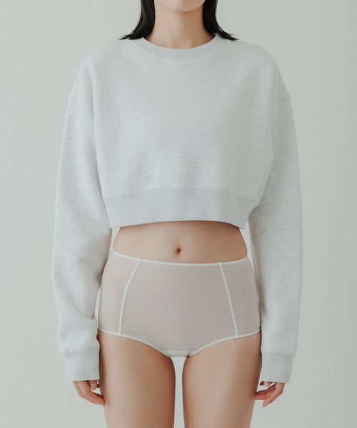 BIOTOP(ビオトープ) / 【yo BIOTOP】Cropped sweat shirt (トップス