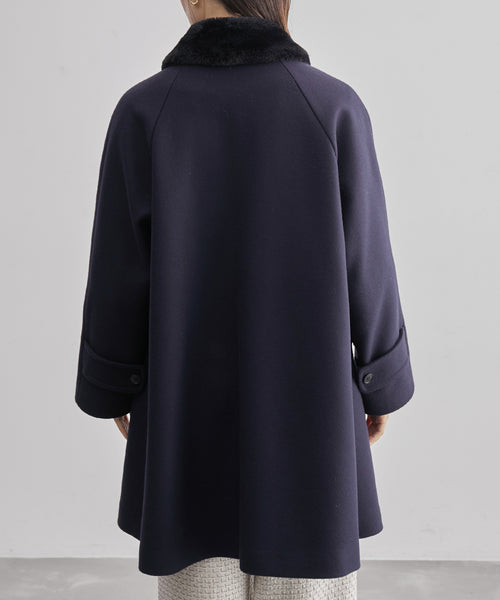 ROPÉ(ロペ) / 【2way】ノーカラー/エコファー付け襟 メルトン Aライン