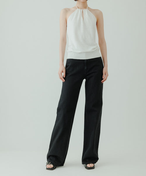BIOTOP(ビオトープ) / 【yo BIOTOP】halter neck linen top (トップス