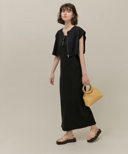 ROPÉ PICNIC R(ロペピクニック アール) / ジップ付きトップス×テレコ