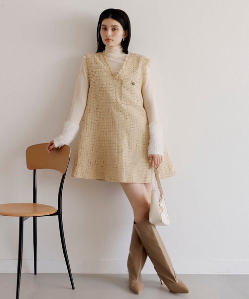 VIS(ビス) / フレアツィードOP (ワンピース / ジャンパースカート