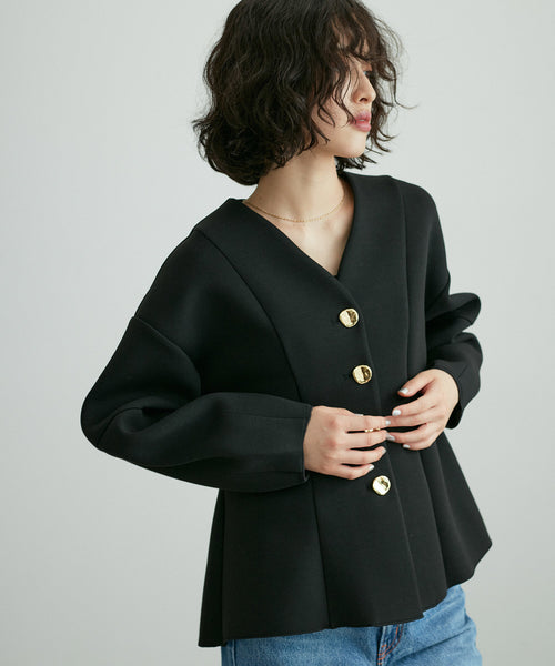 ADAM ET ROPÉ FEMME(アダム エ ロペ ファム) / ミックスボタンペプラム