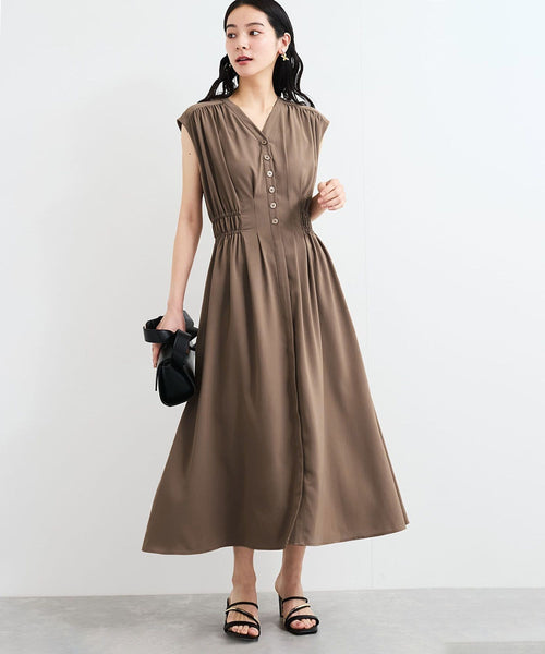 VIS(ビス) / 【接触冷感/洗える】ウエストギャザーワンピース