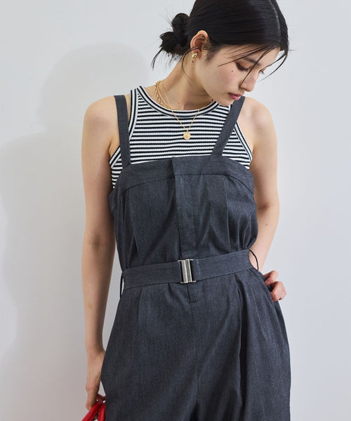 VIS(ビス) / ベルト付きベアサロペット (オールインワン/サロペット