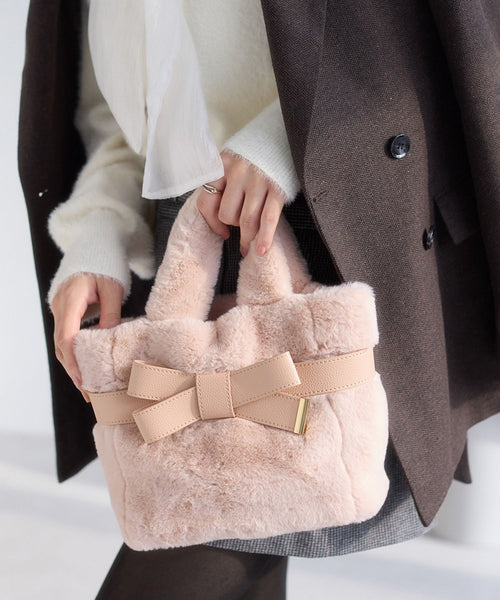 VIS(ビス) / 【2WAY】ファーリボントートバッグ (バッグ / トート