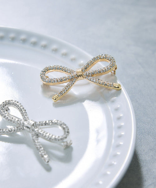 VIS(ビス) / リボンビジューブローチ (アクセサリー / ブローチ