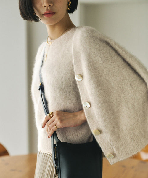 ROPÉ(ロペ) / フォックスカシミヤニットカーディガン/イージーケア