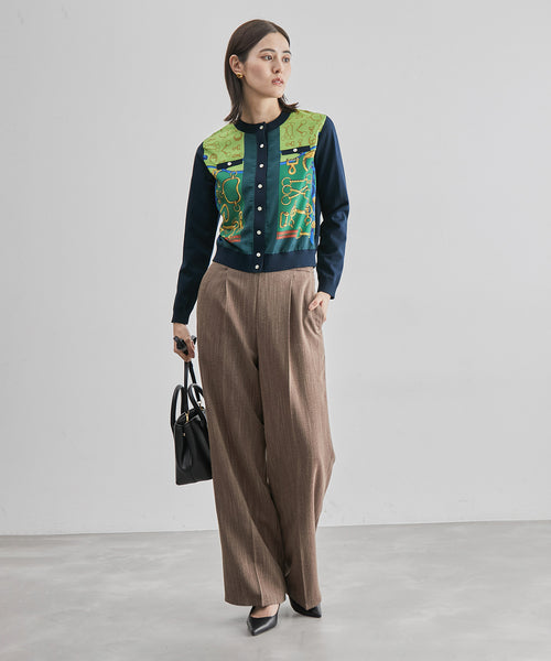 ROPÉ(ロペ) / 【高評価】【23AW】ヴィンテージスカーフ柄カーディガン