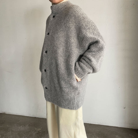 ATON】 BABY ALPACA MOCK NECK CARDIGAN – ONENESS ONLINE STORE
