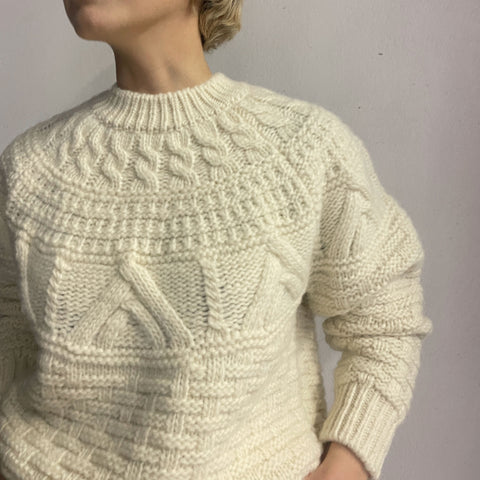 BATONER】 SPREAD ARAN CREW NECK – ONENESS ONLINE STORE