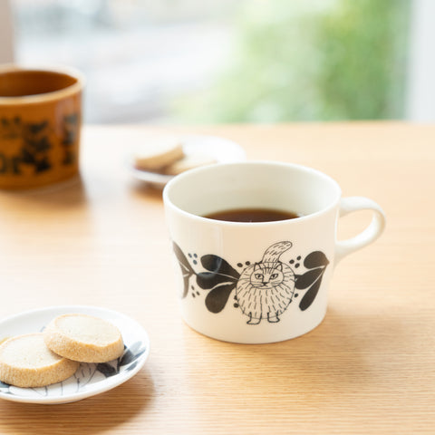 マグカップ(Leaves seriesスケッチねこたち・ホワイト)
