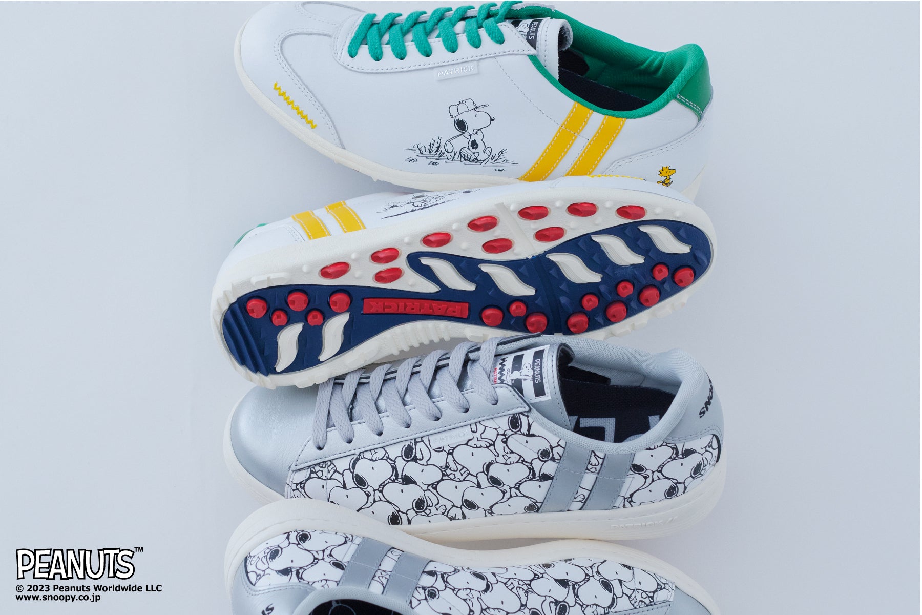 SNOOPY（スヌーピー）をデザインのテーマにした、ゴルフシューズが販売