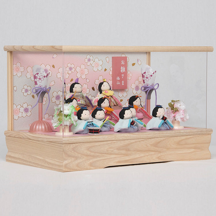ぽてり ちりめん雛 十人ケース飾り「ぽてり」 WK32162 - はぐみぃ