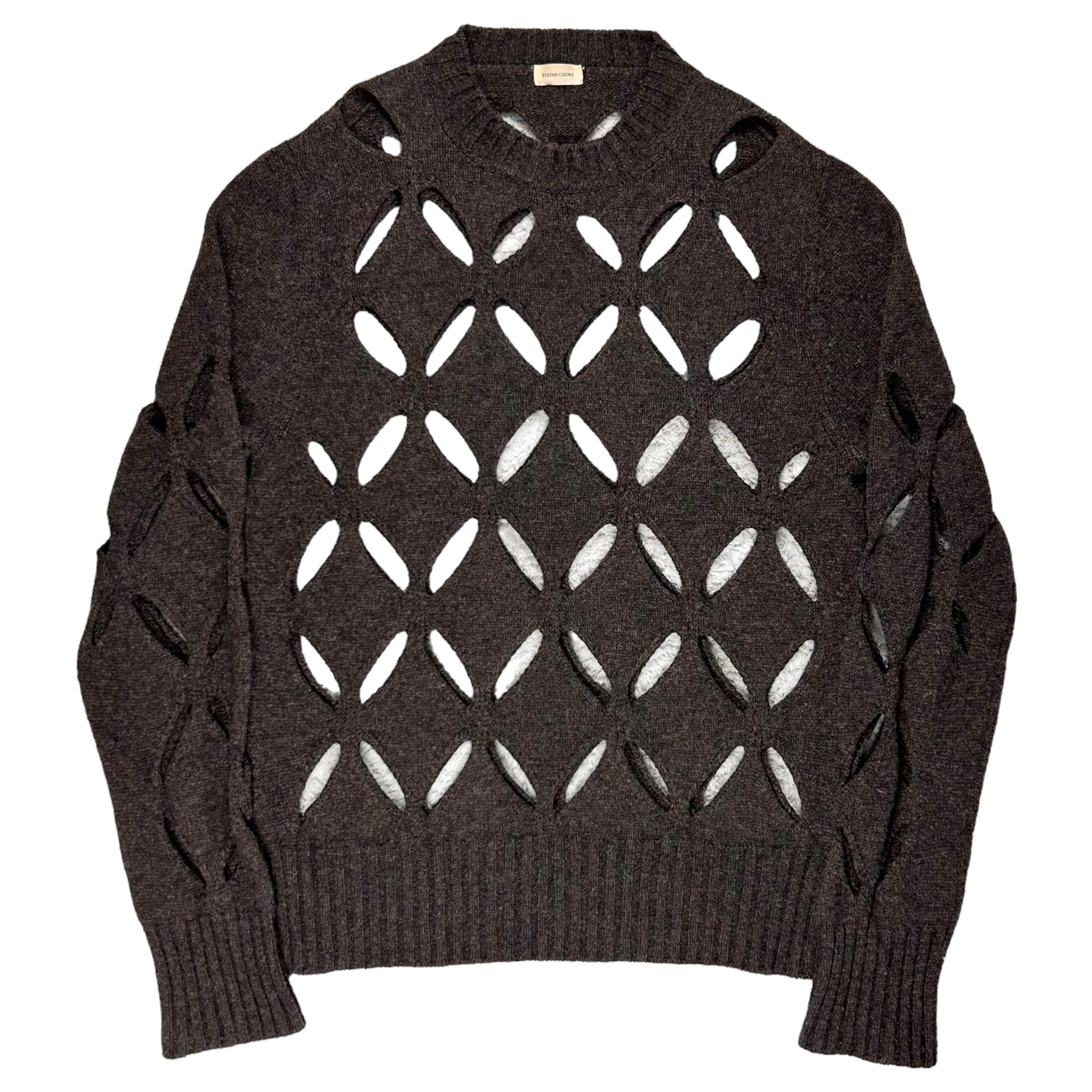 Vertical Rags - Stefan Cooke Diamond Slashed Knit Sweater - AW20