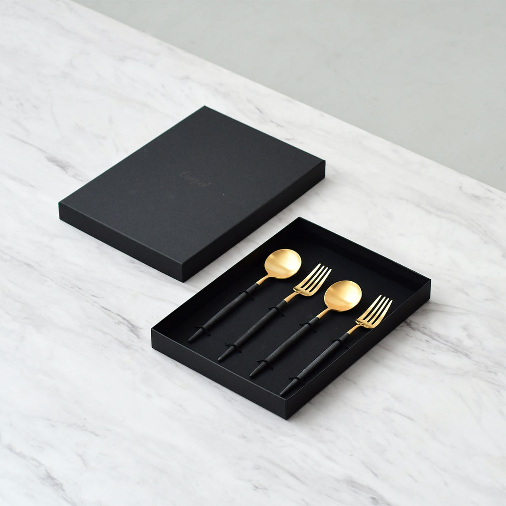 Cutipol(クチポール) ゴア ブラック×ゴールド デザート4本ギフトセット