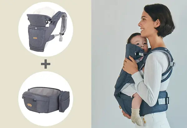 赤ちゃんの成長に合わせて股幅の調節ができるBELK-S firstセット