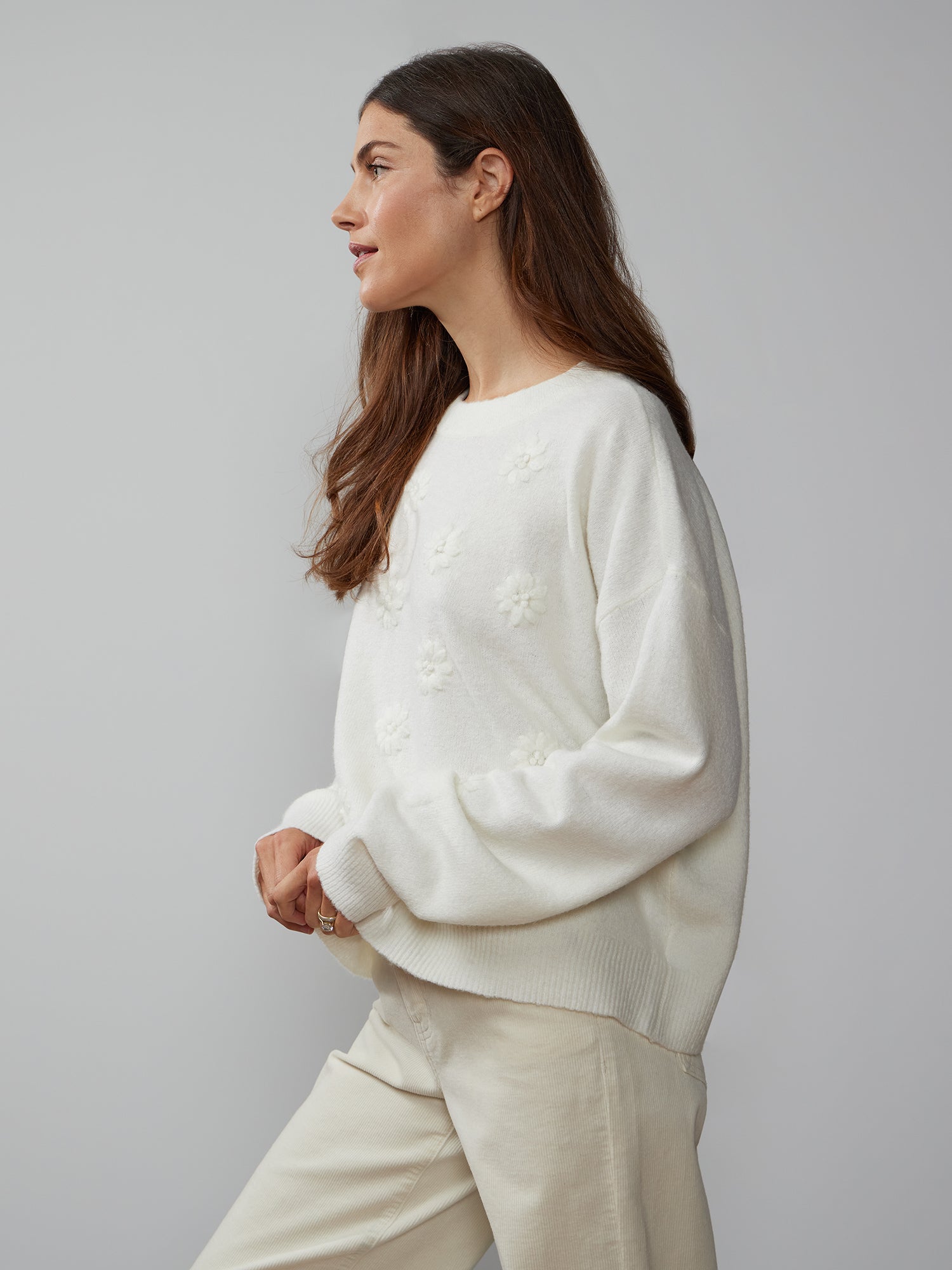 トップス Supreme Flowers llic Sweater Ivory M トップス Supreme