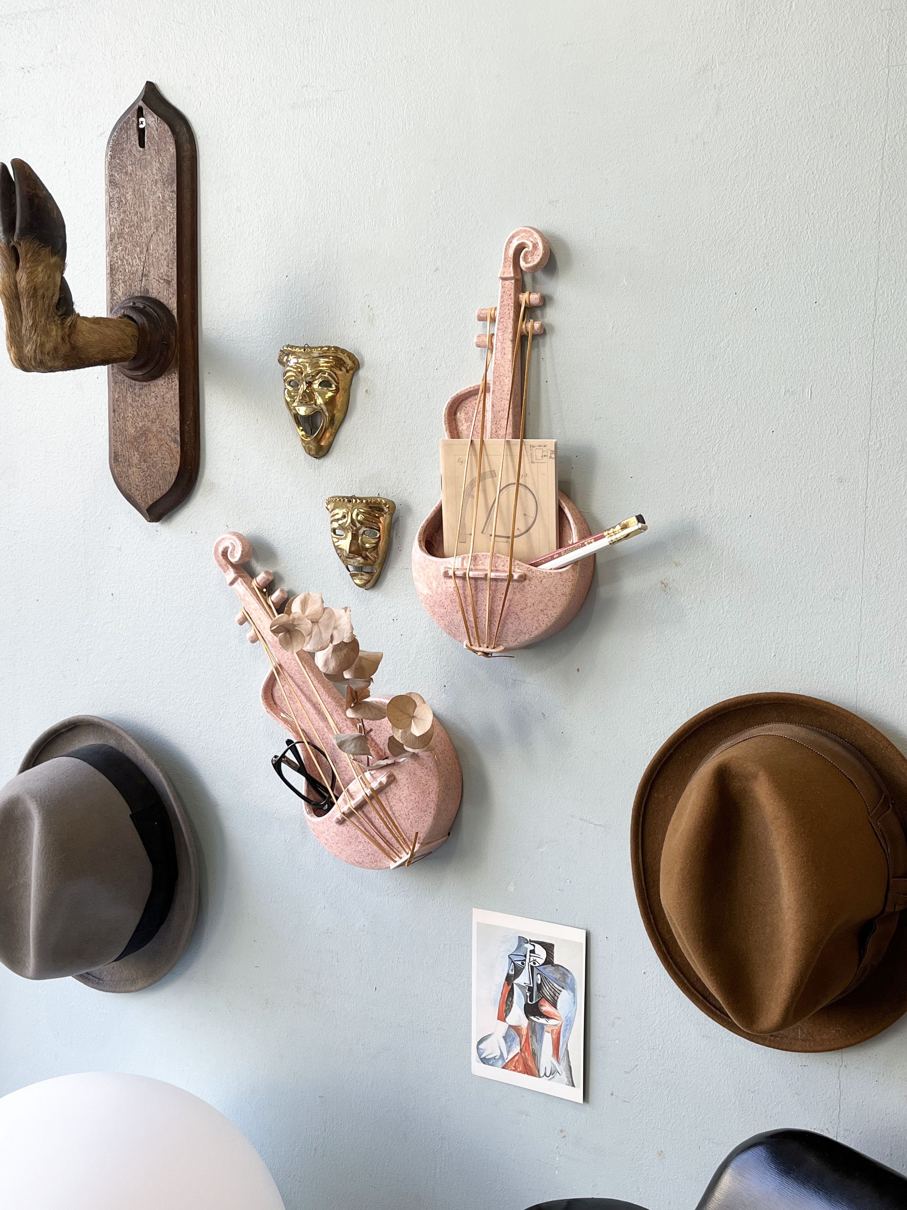 アメリカヴィンテージ レッドウィングポタリー バイオリンウォール