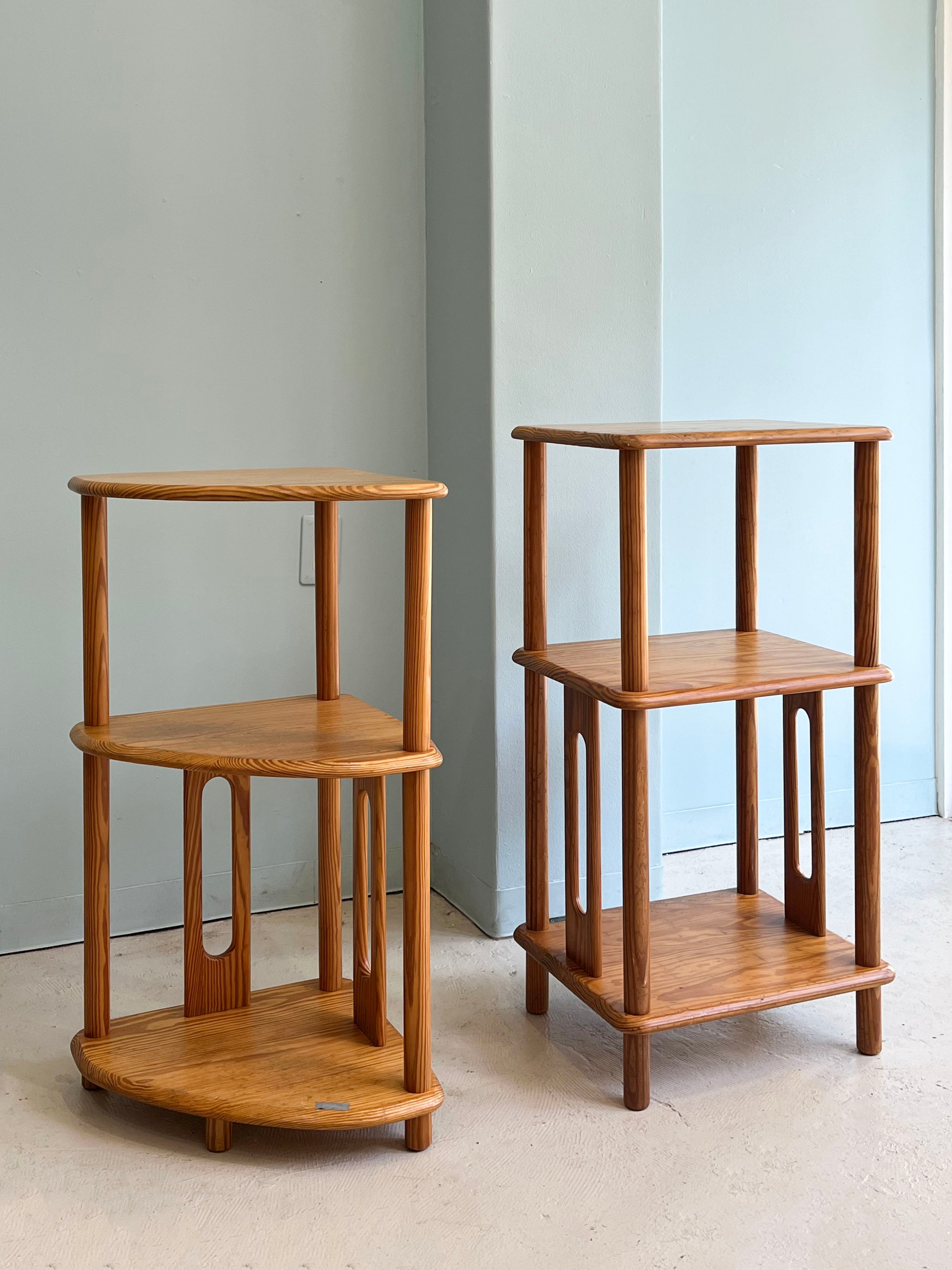 ジャパンヴィンテージ ナジコ パイン材 コーナーラック 昭和レトロ