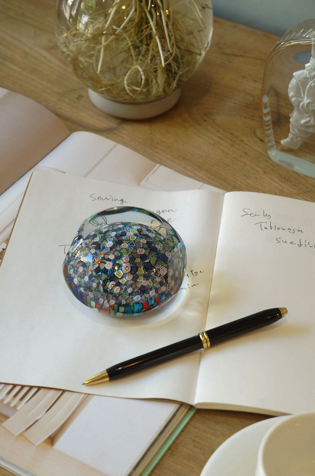 イタリア ベネチアングラス ミルフィオリ ペーパーウェイト ガラス工芸