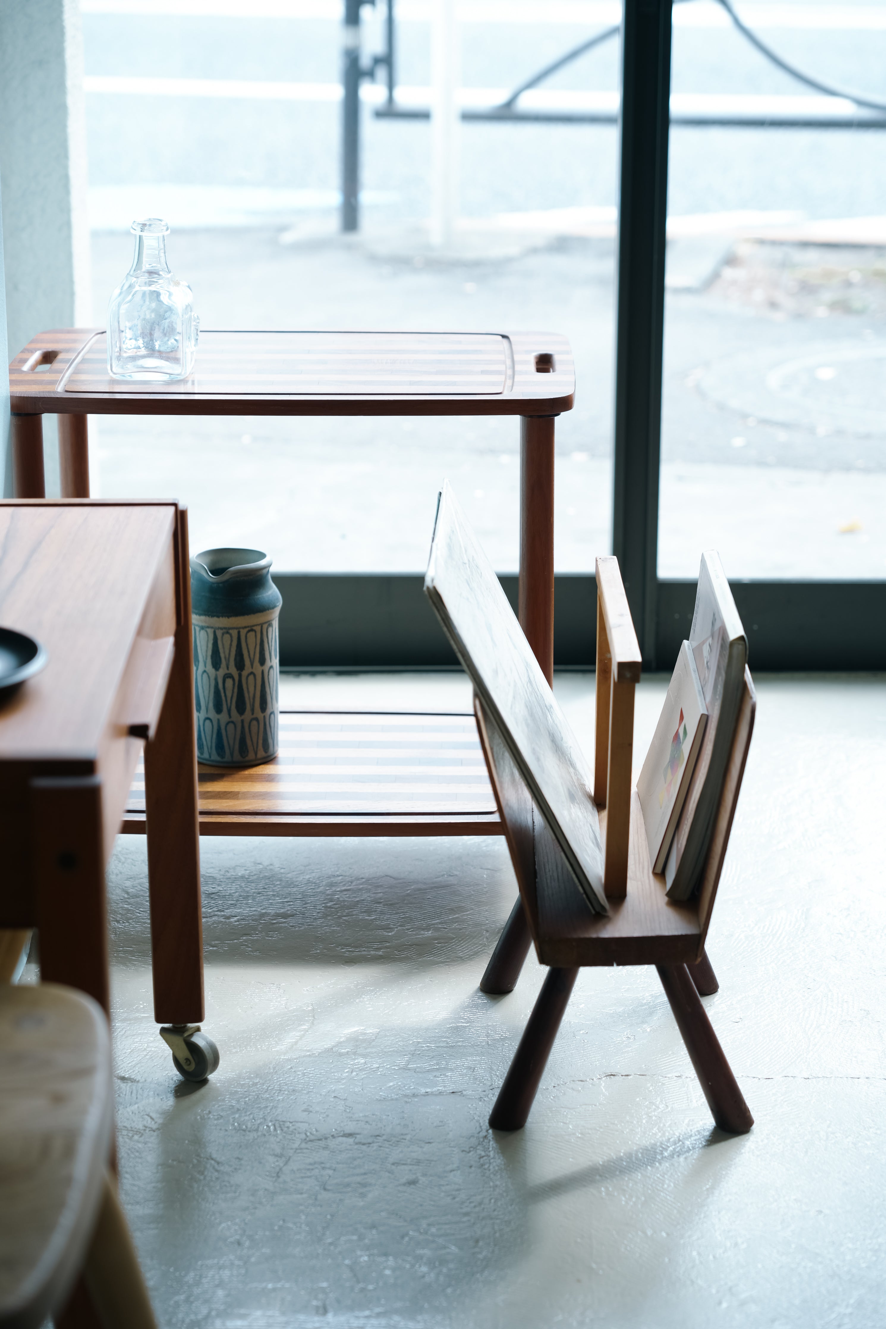 デンマークヴィンテージ 木製マガジンラック 北欧インテリア/Wooden