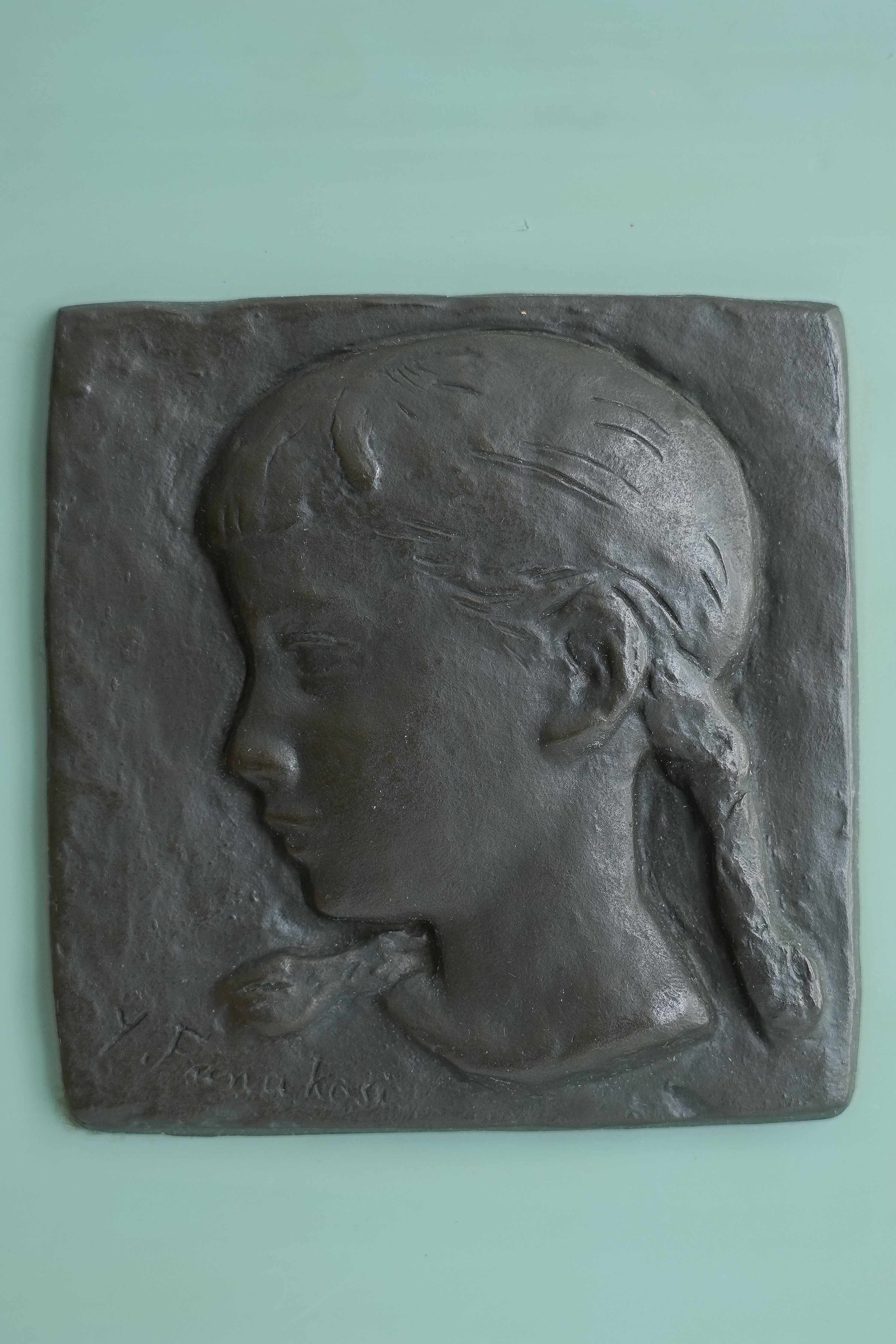 舟越保武 レリーフ ブロンズ 少女 彫刻/Yasutake Funakoshi Bronze