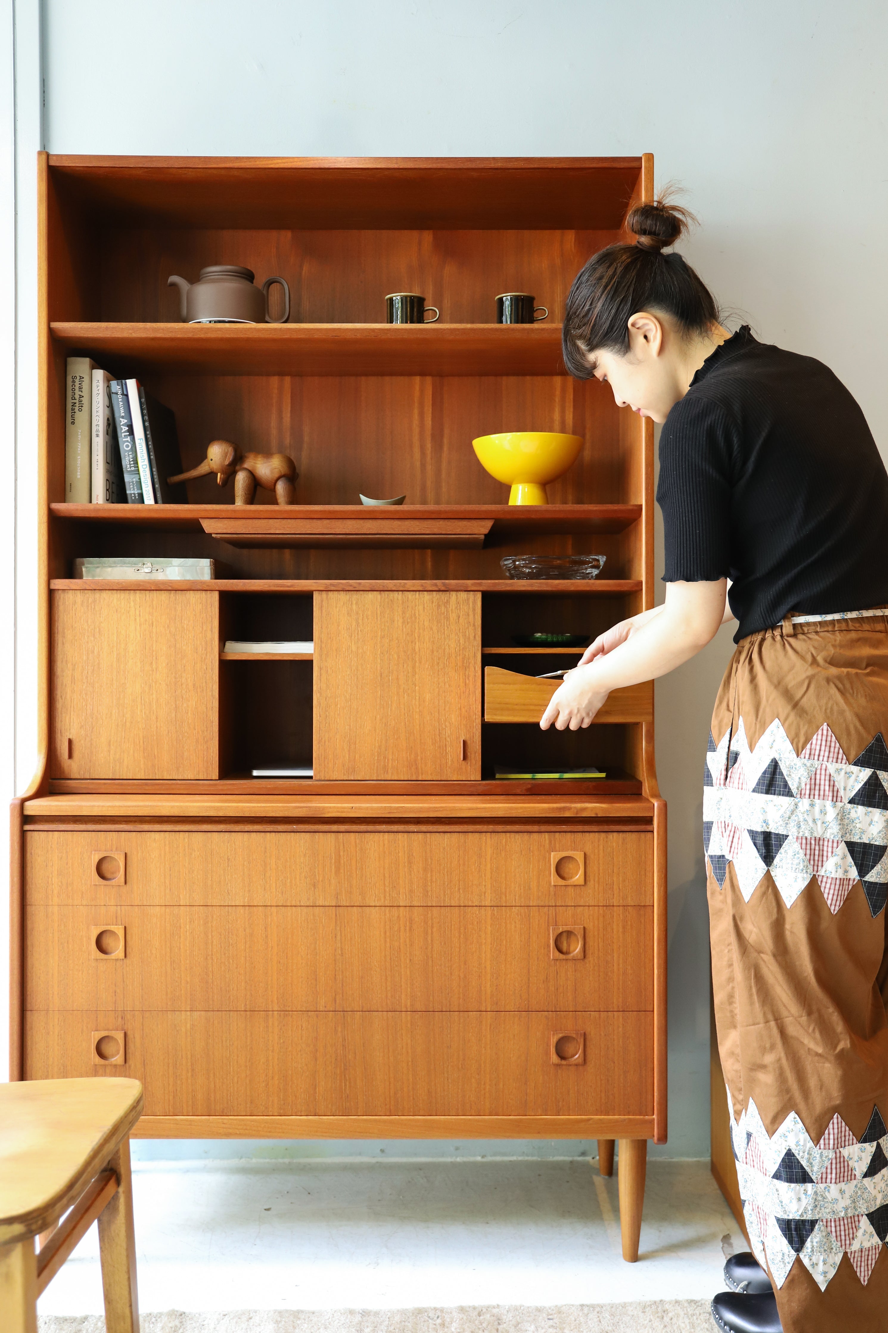 デンマークヴィンテージ ブックケース ビューロー/Danish Vintage