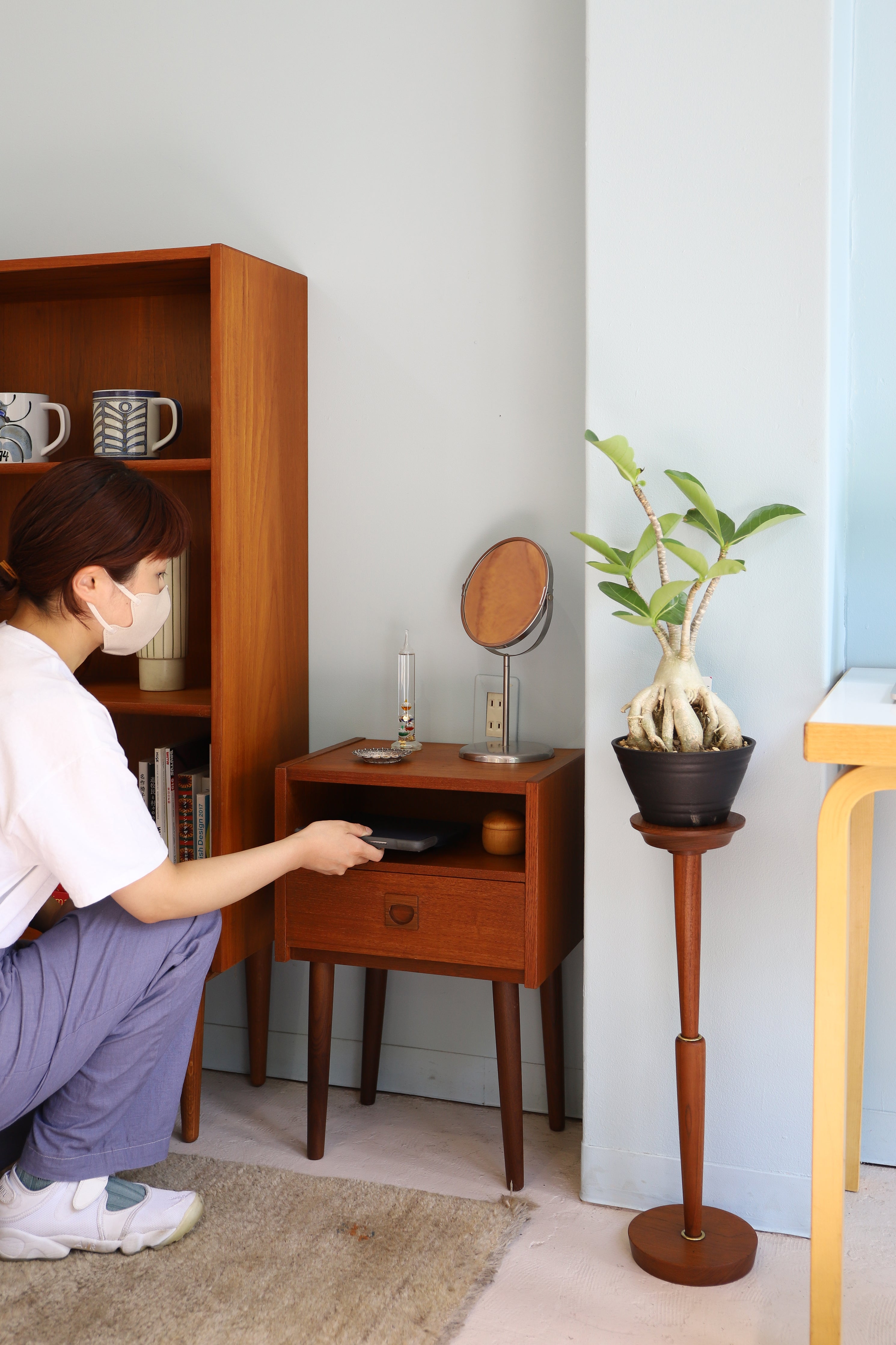 デンマークヴィンテージ ベッドサイドチェスト サイドテーブル 北欧