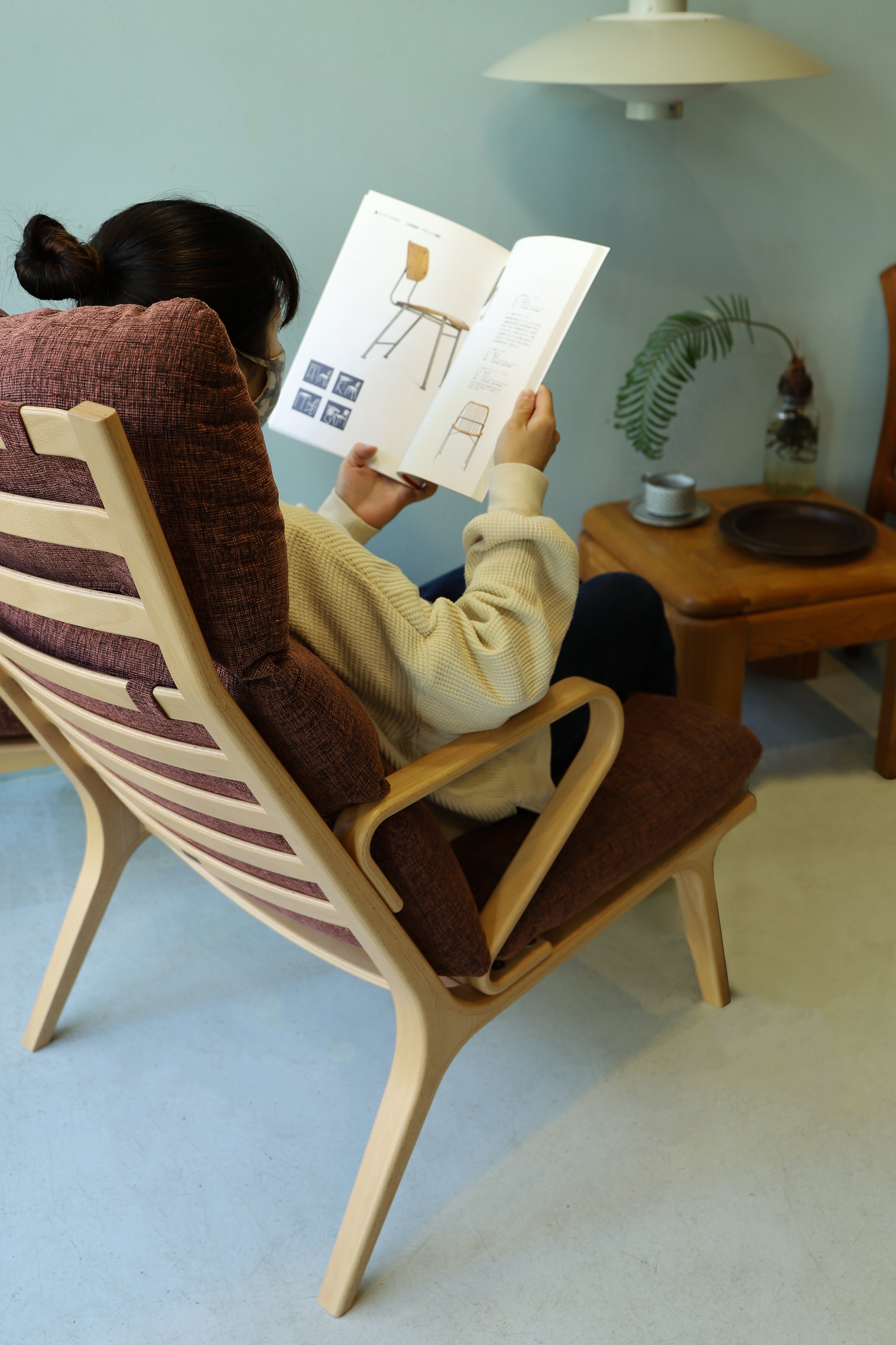 天童木工 イージーチェア 1Pソファ オットマン ビーチ材/Tendo Easy