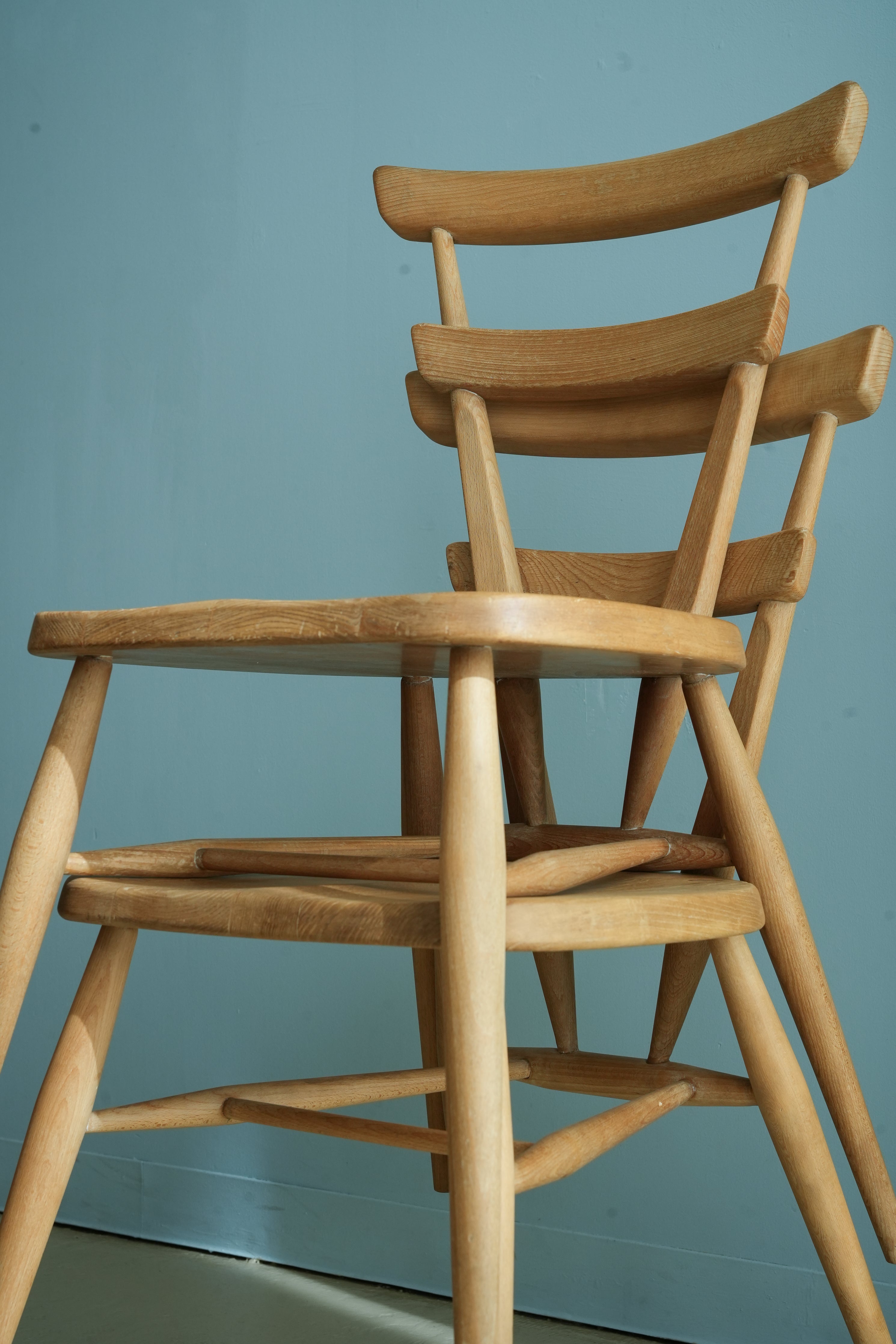 イギリスヴィンテージ アーコール スタッキングチェア 椅子 グリーン