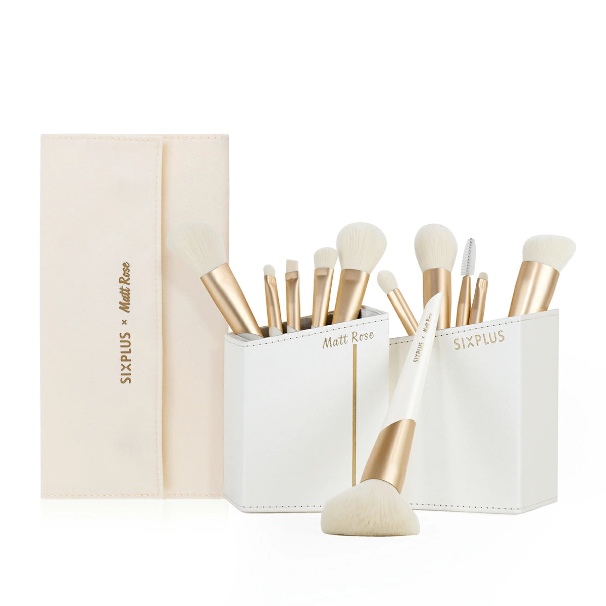 SIXPLUS X MATT ROSE メイクブラシ11本セット・enjoy シリーズ