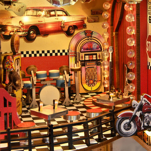 1950s Diner DIY Wooden Book Nook Shelf Insert – Fifijoy