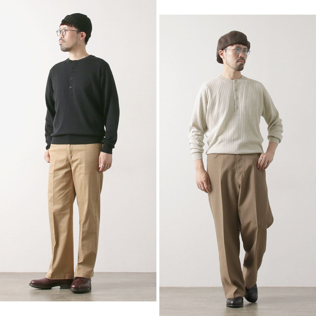 JOHN SMEDLEY（ジョンスメドレー）A4713 30G ヘンリーネック リブ