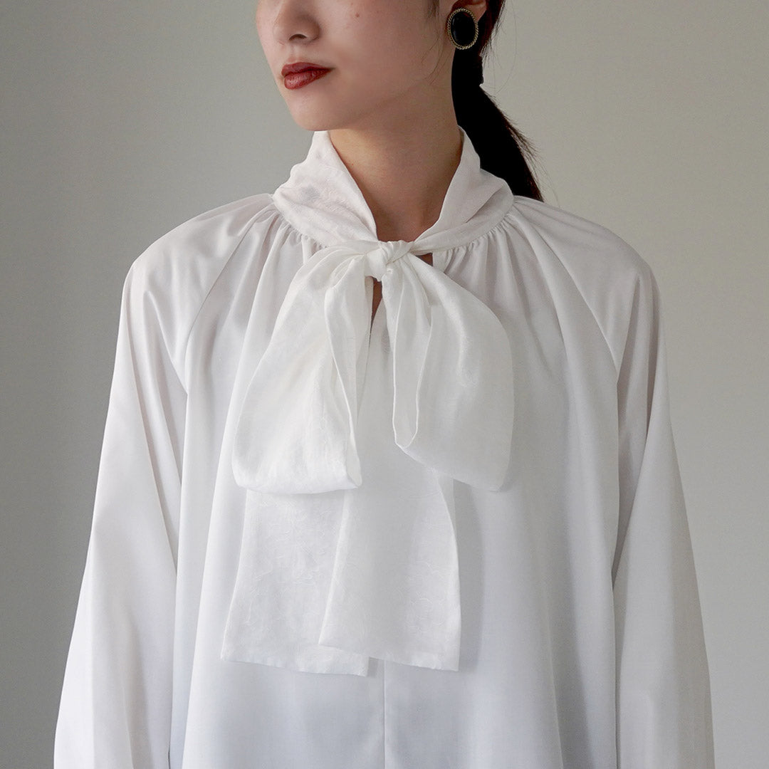 WHYTO.（ホワイト） コンビネーション ボウタイ ブラウス / 長袖