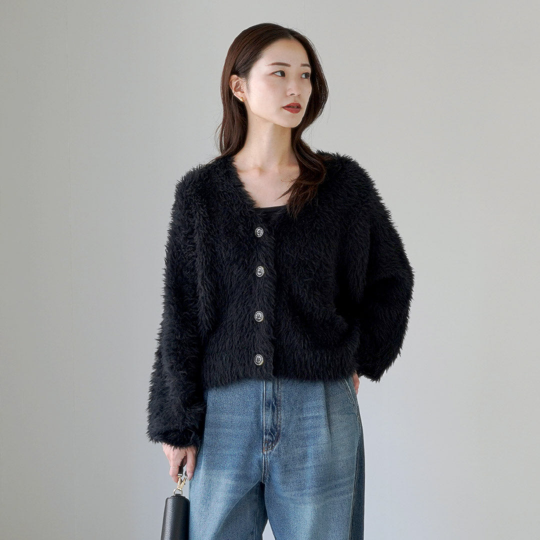 CYAN TOKYO（シアン トーキョー） MIXシャギー ニットカーディガン