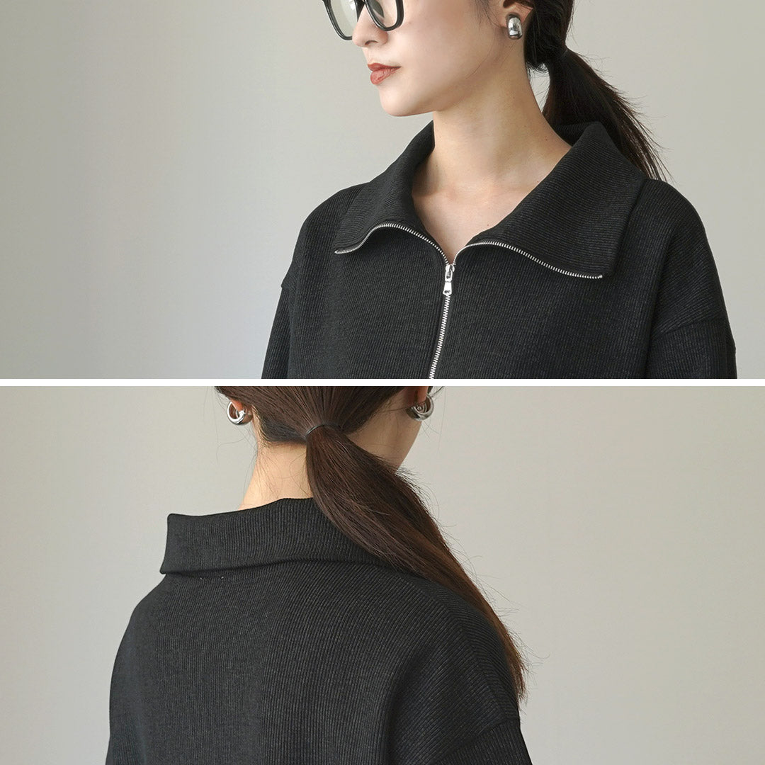 YENN（イェン）フェイデット リブ ハーフジップPO / レディース