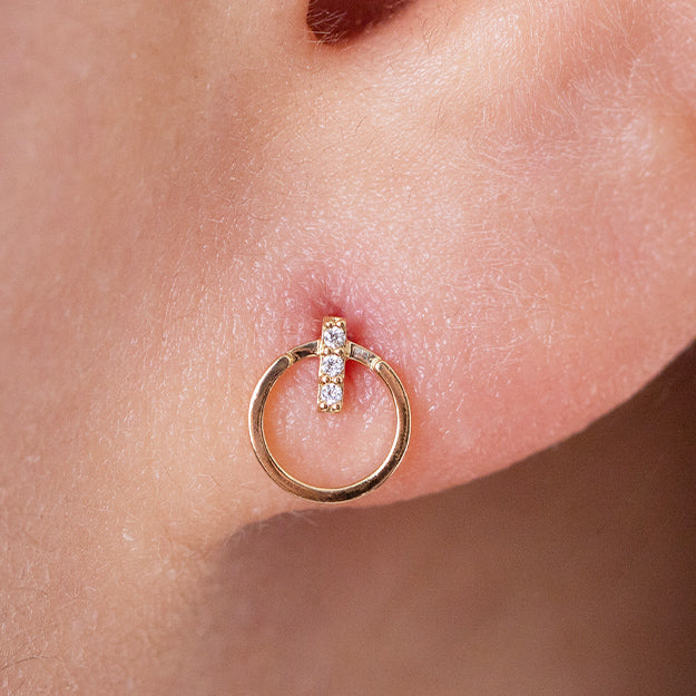 K18「パワースイッチ」ピアス(片耳用)｜【オレフィーチェ】Orefice