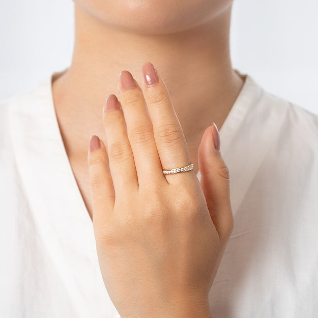 K18/Pt「エルダ フルエタニティ」リング｜【オレフィーチェ】Orefice