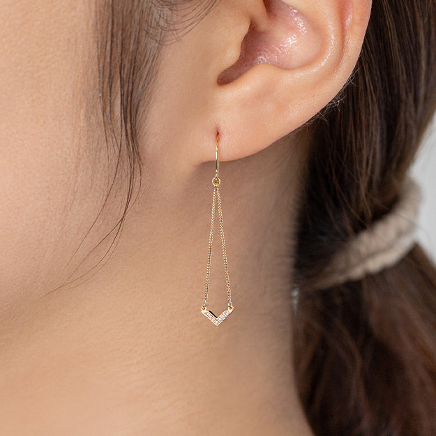 K18/Pt「ルーカスフック」ピアス｜【オレフィーチェ】Orefice