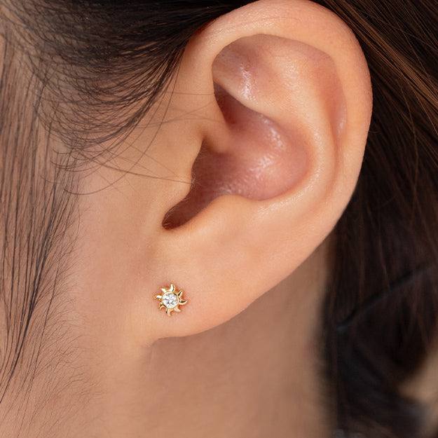 AHKAH スプリングピアス 片耳のみ K18 YG AHKAH スプリングピアス 片耳