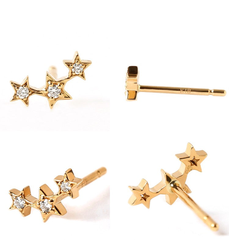 K18/Pt「ティンクル」ピアス(片耳用)｜【オレフィーチェ】Orefice