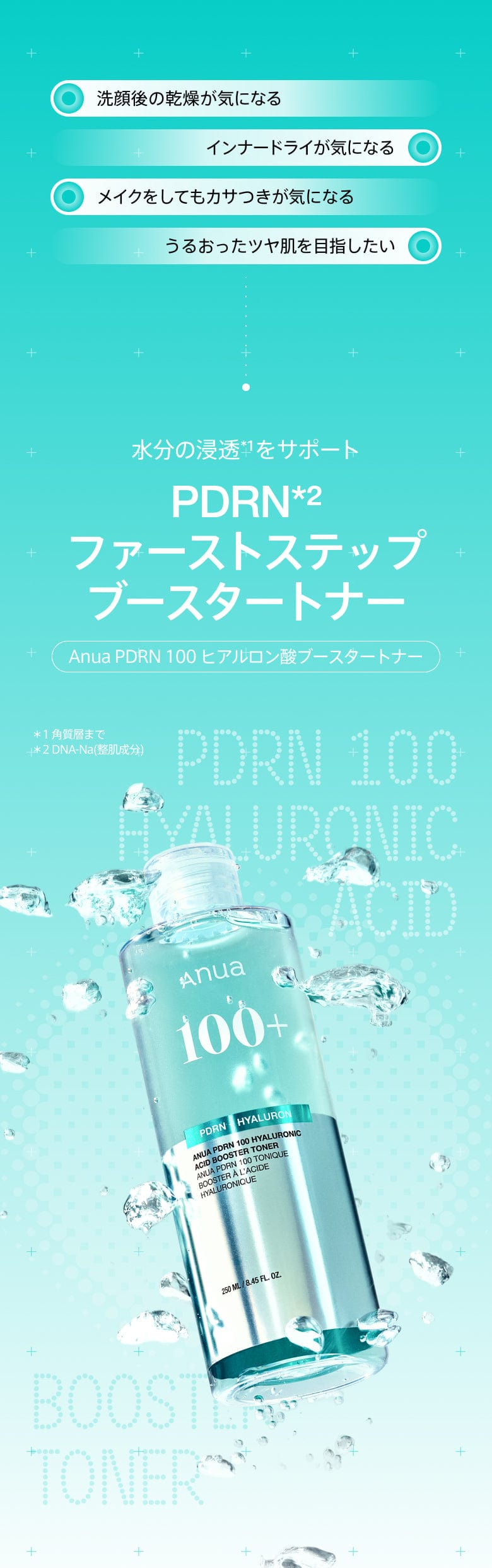 PDRN100 ヒアルロン酸ブースタートナー 250ml | アヌア Anua