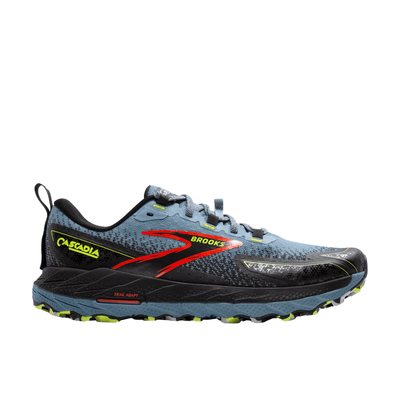 Brooks Men's Cascadia 18 Trail Running Shoe - Citadel/Ebony/Lime