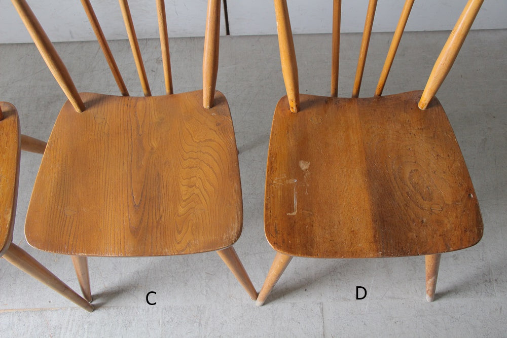 3脚あり！アーコール社スティックバックチェア（カスタード）タグ付き