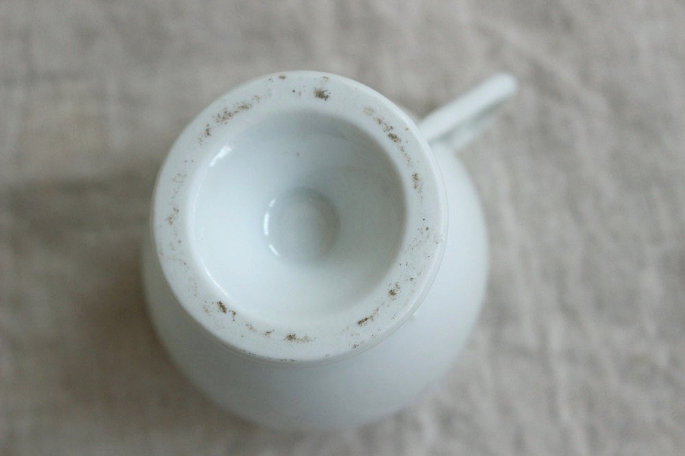 美しい白磁の蓋付きクレミエ（クリームポット）ft211200 フランス