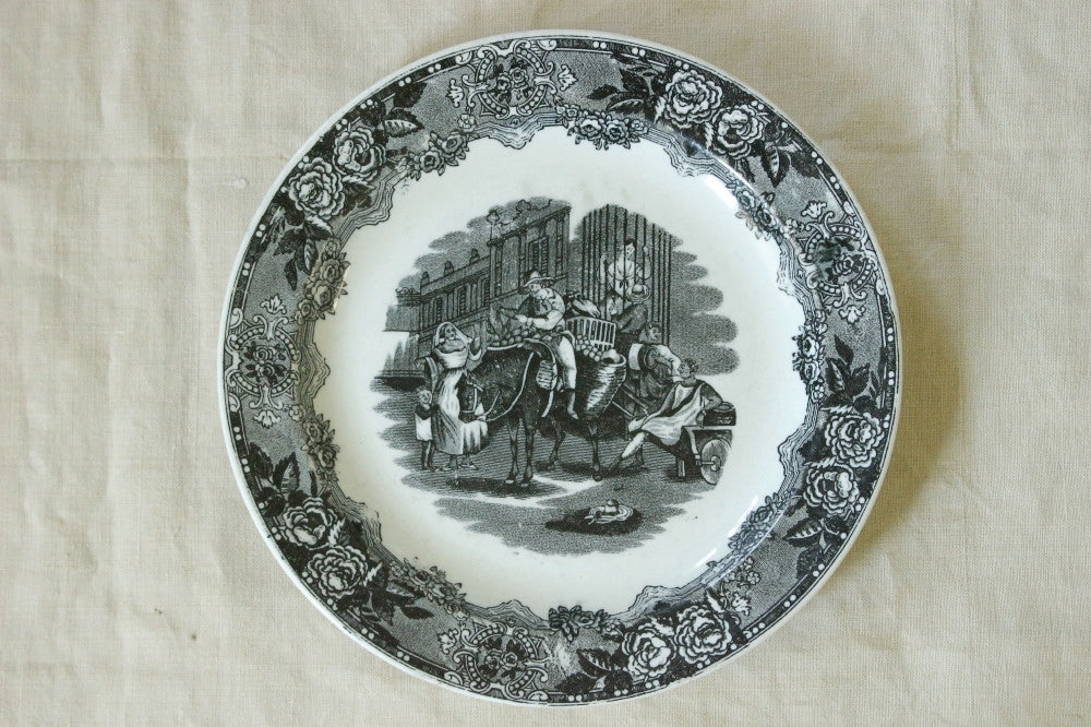 ペトルス・レグー社(マーストリヒト) グリザイユプレート（直径24cm