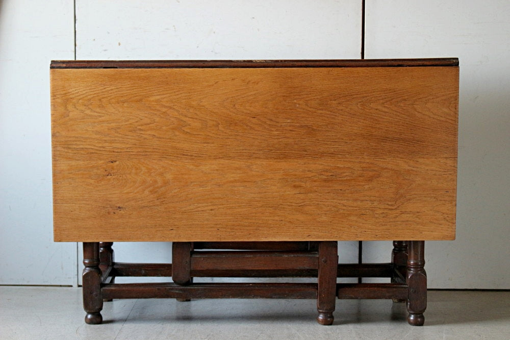 19世紀マホガニー材ゲートレッグテーブル（机）最大128.5cm イギリス